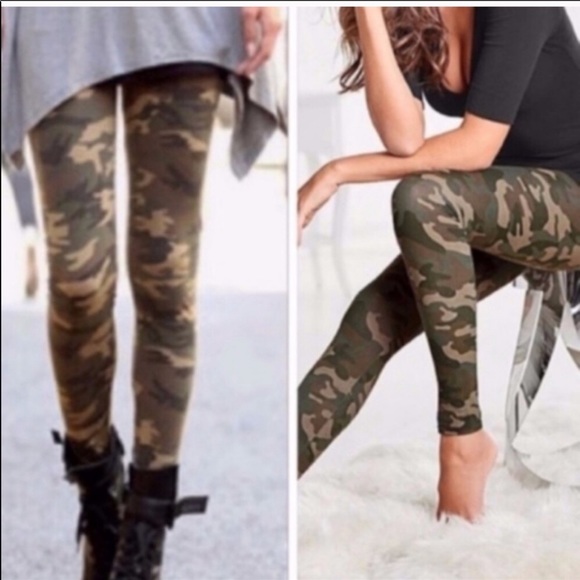 ββSOLDββπPlus Size Camo Leggings - Picture 2 of 5